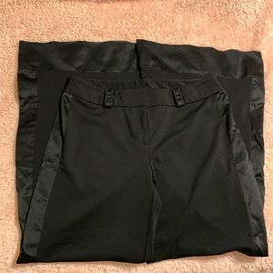 Black Express pants with satin detail